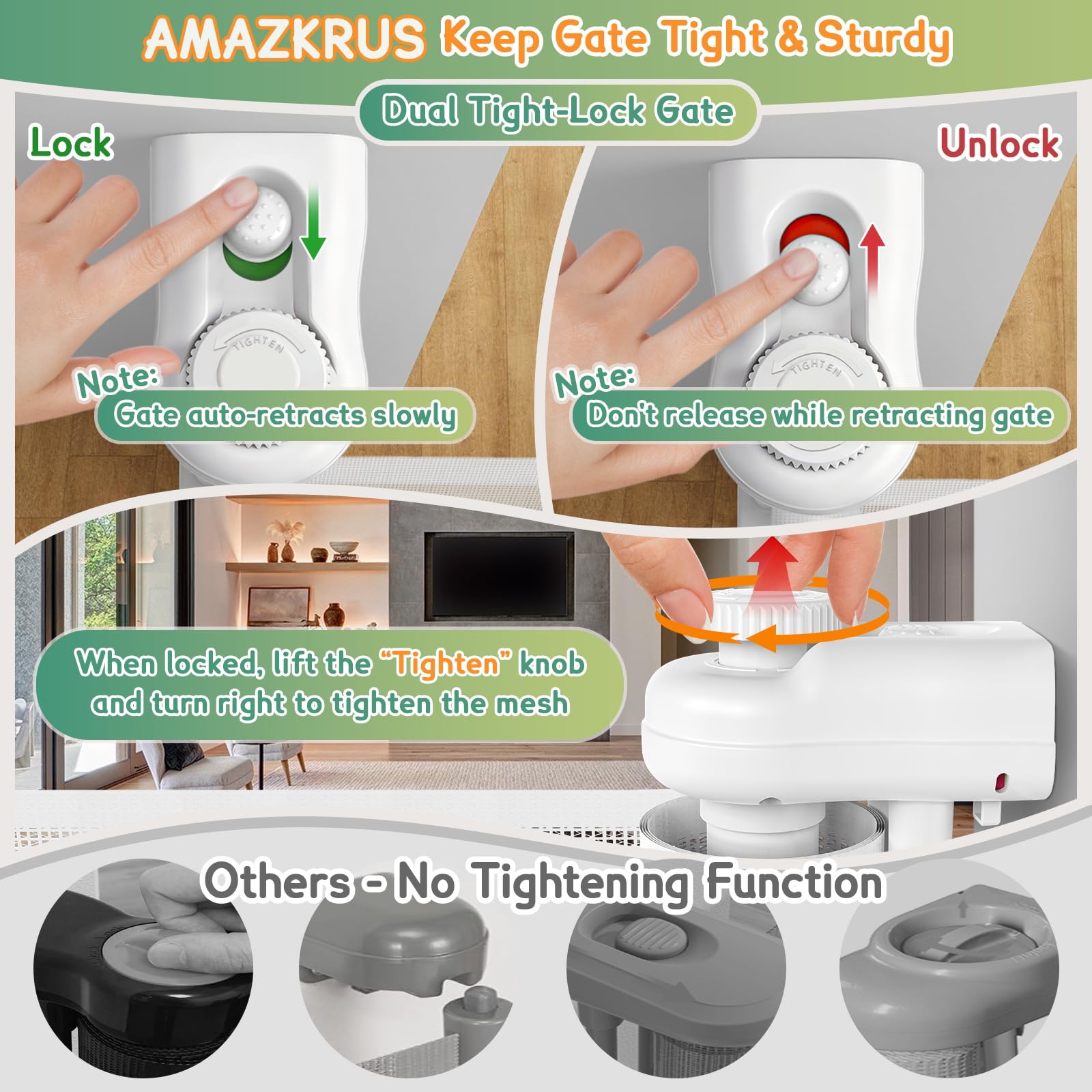 AMAZKRUS security-upgrade-5-rods reinforced fiberglass for stronger structure.