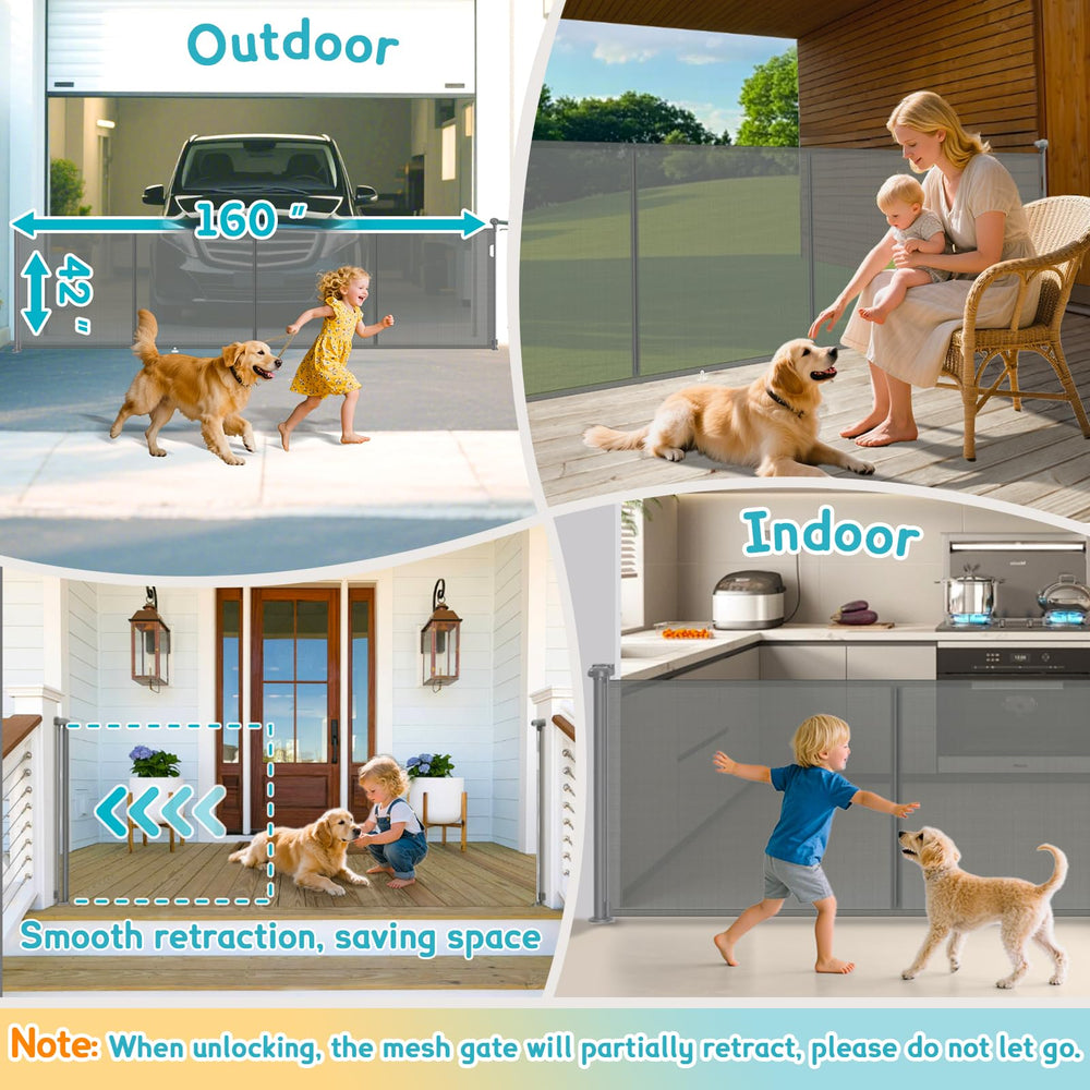 AMAZKRUS indoor/outdoor gate blends with modern decor while blocking access