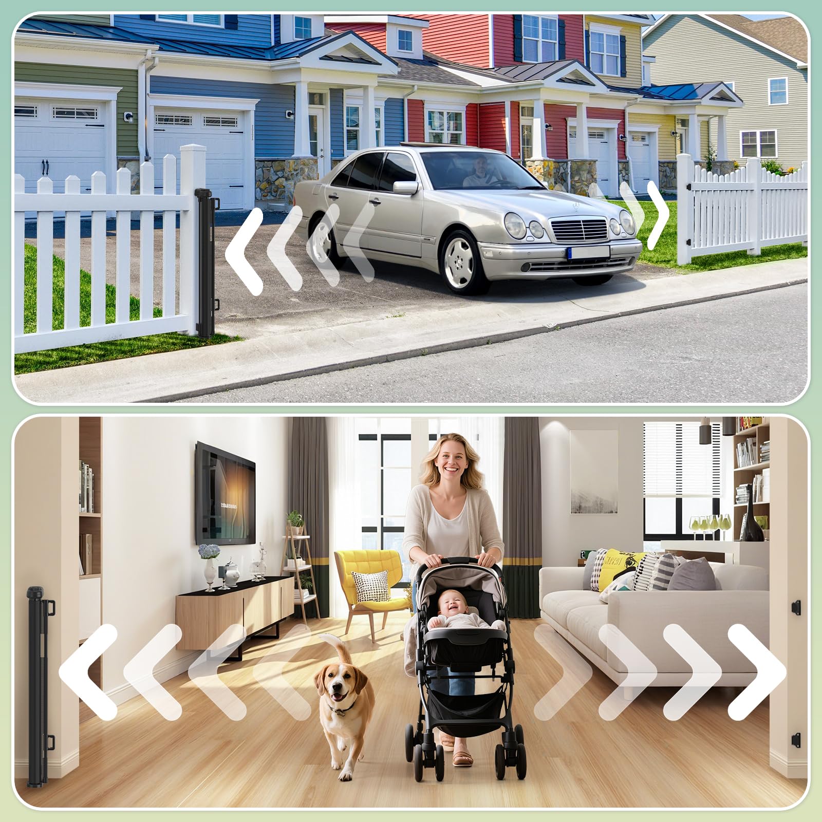 AMAZKRUS gate creates a safe kid and pet play area