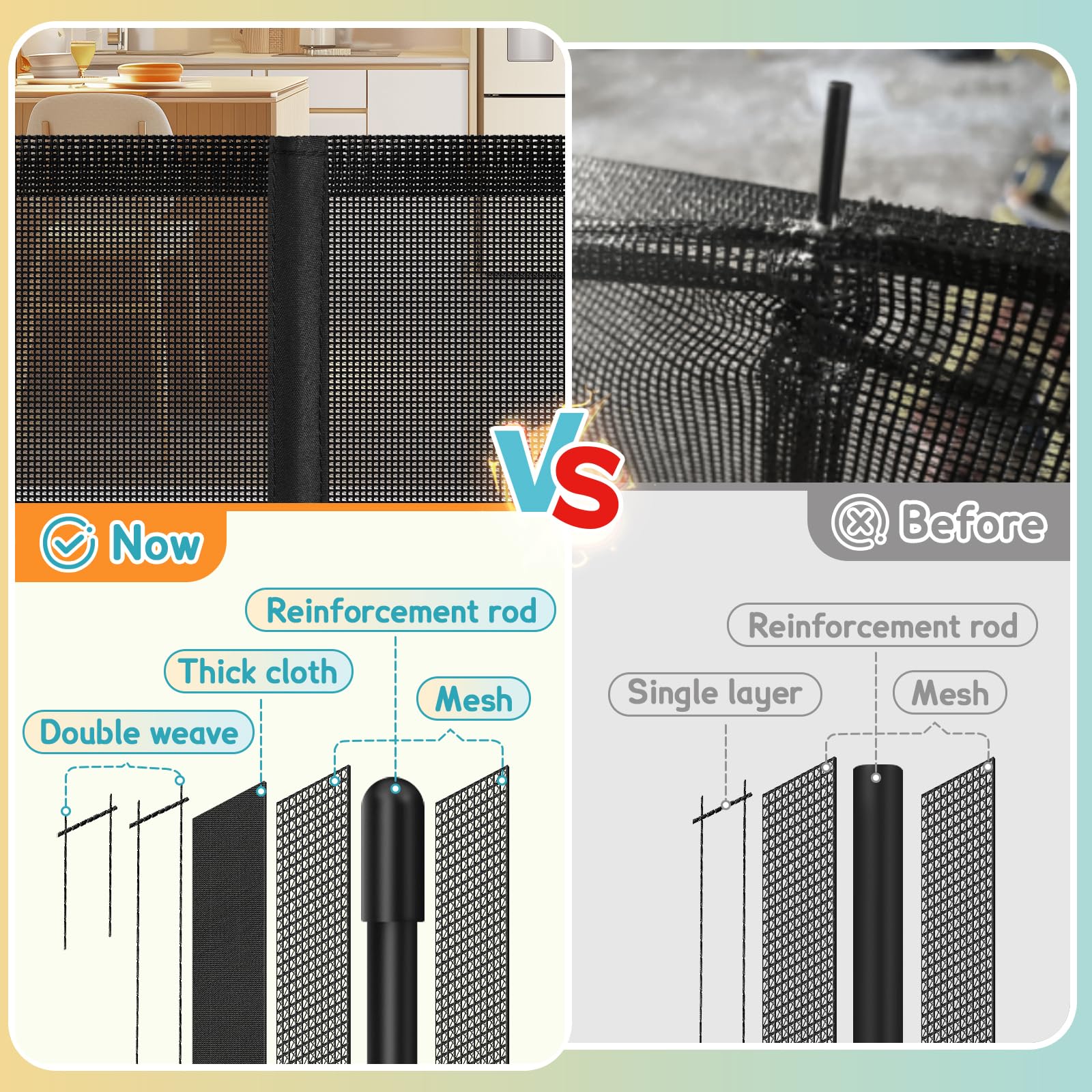 AMAZKRUS reinforcement system fiberglass rods reinforces gate durability