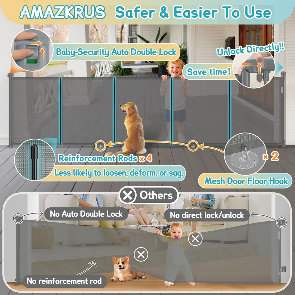 AMAZKRUS gate stands 42 inches tall for added safety
