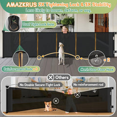 AMAZKRUS baseboard-fit gate installs without wall spacers for cleaner, safer doorway setups