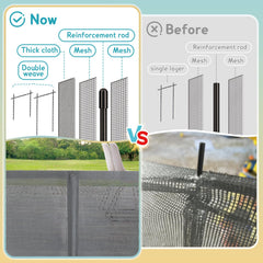 AMAZKRUS retractable gate at garage entrance illustrating sturdy outdoor setup