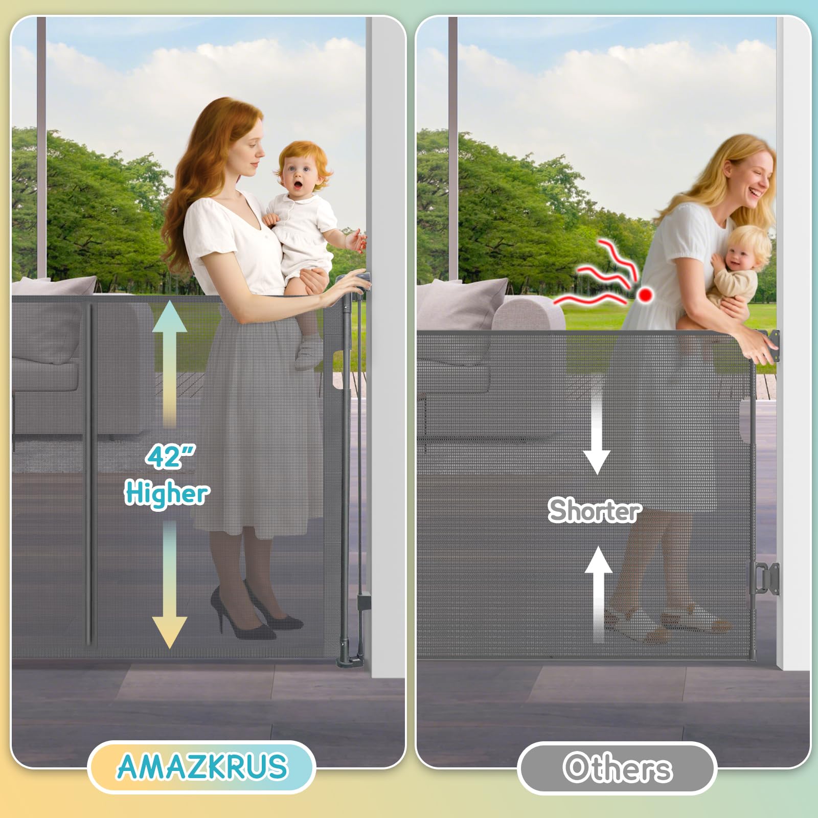AMAZKRUS soft mesh close-up highlighting gentle material for babies