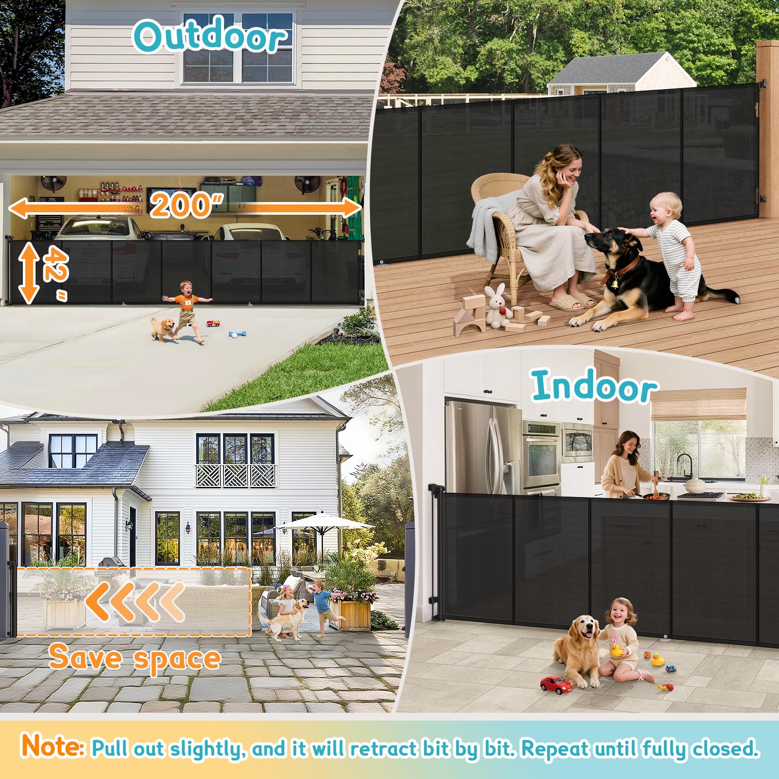AMAZKRUS stylish gate design complements modern interiors while maintaining safety