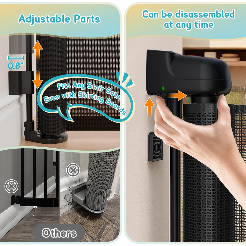 AMAZKRUS wide doorway safety gate for stairs and hallways