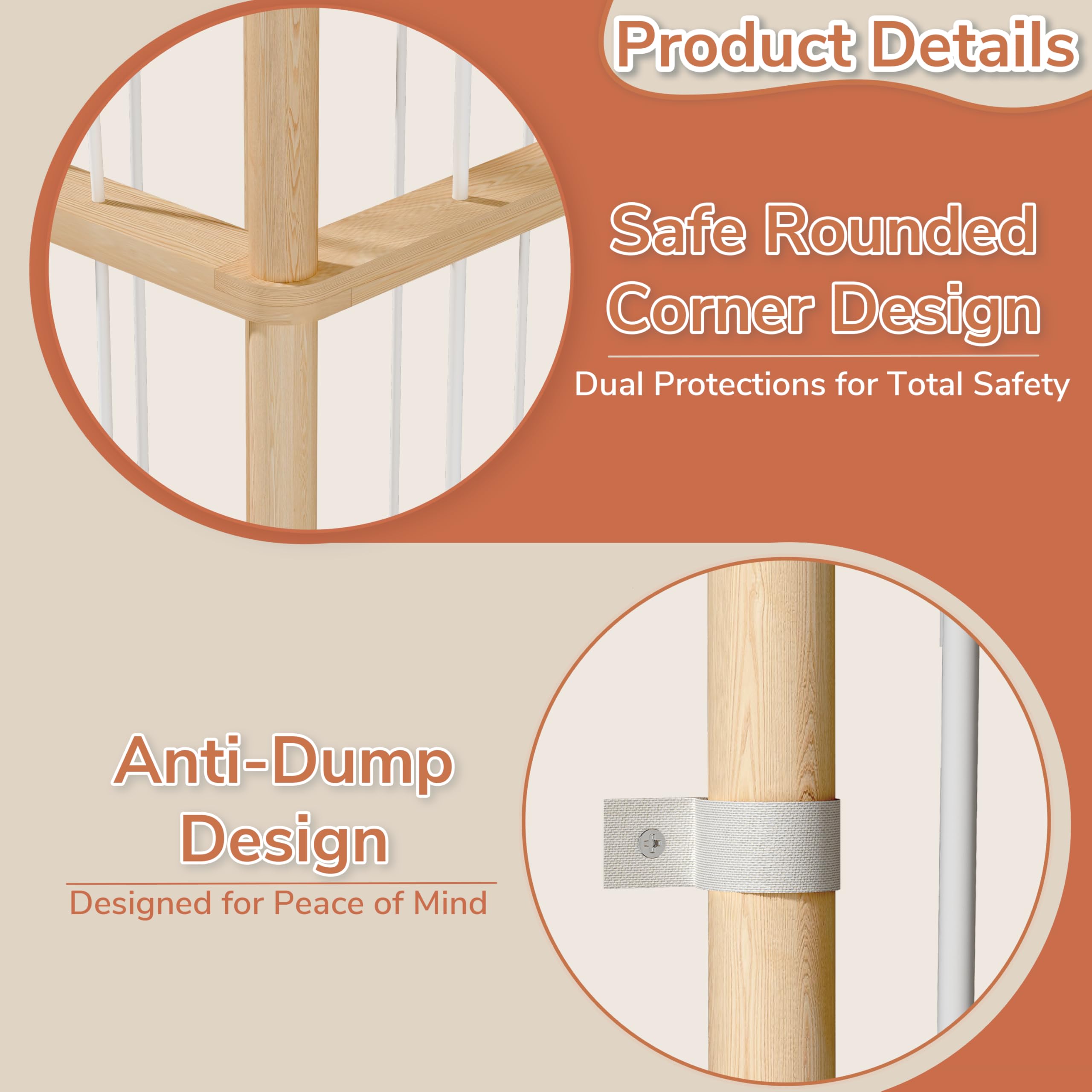 AMBIRD anti-tip kit included for safer placement in kids' rooms