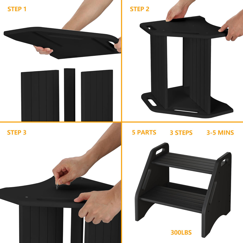 AMBIRD step stool in kitchen or bathroom setup for improved reach