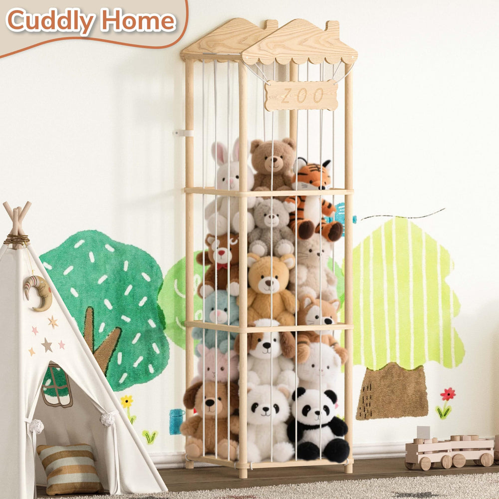 AMBIRD multi-functional toy organizer also holds blankets and pillows