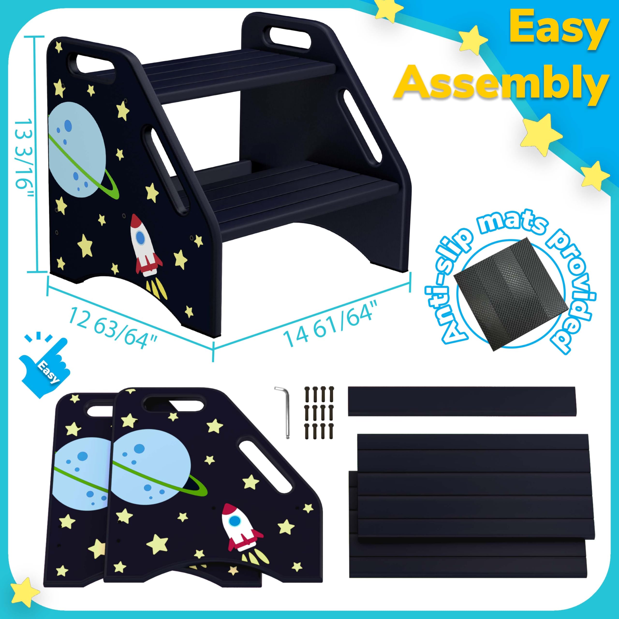 AMBIRD toddler step stool in bathroom setup for potty training and reach