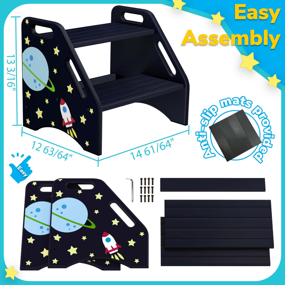 AMBIRD toddler step stool in bathroom setup for potty training and reach