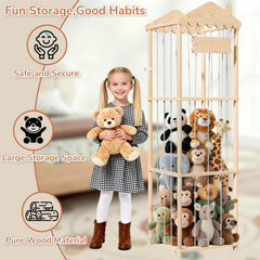AMBIRD vertical stuffed animal storage tall design fits corners in bedrooms