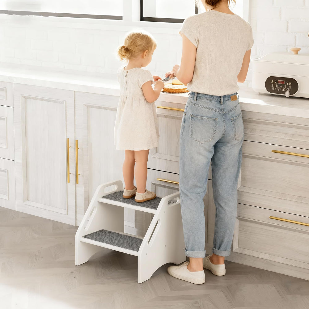 AMBIRD white-gray design complements modern kitchens and bedrooms for safe climbing