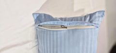 Ambition Home Egyptian cotton 500TC striped pillowcase demonstrates luxurious sheen and longevity.
