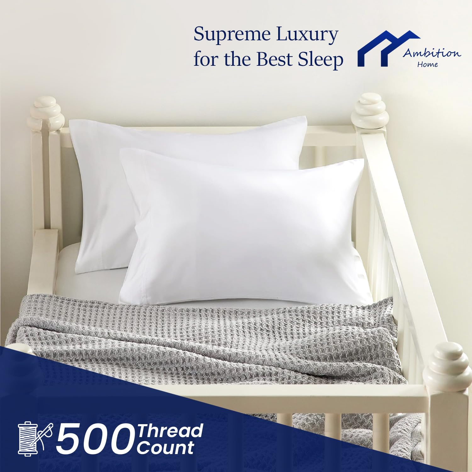 Ambition Home soft fabric closeup captures luxurious feel against delicate skin.
