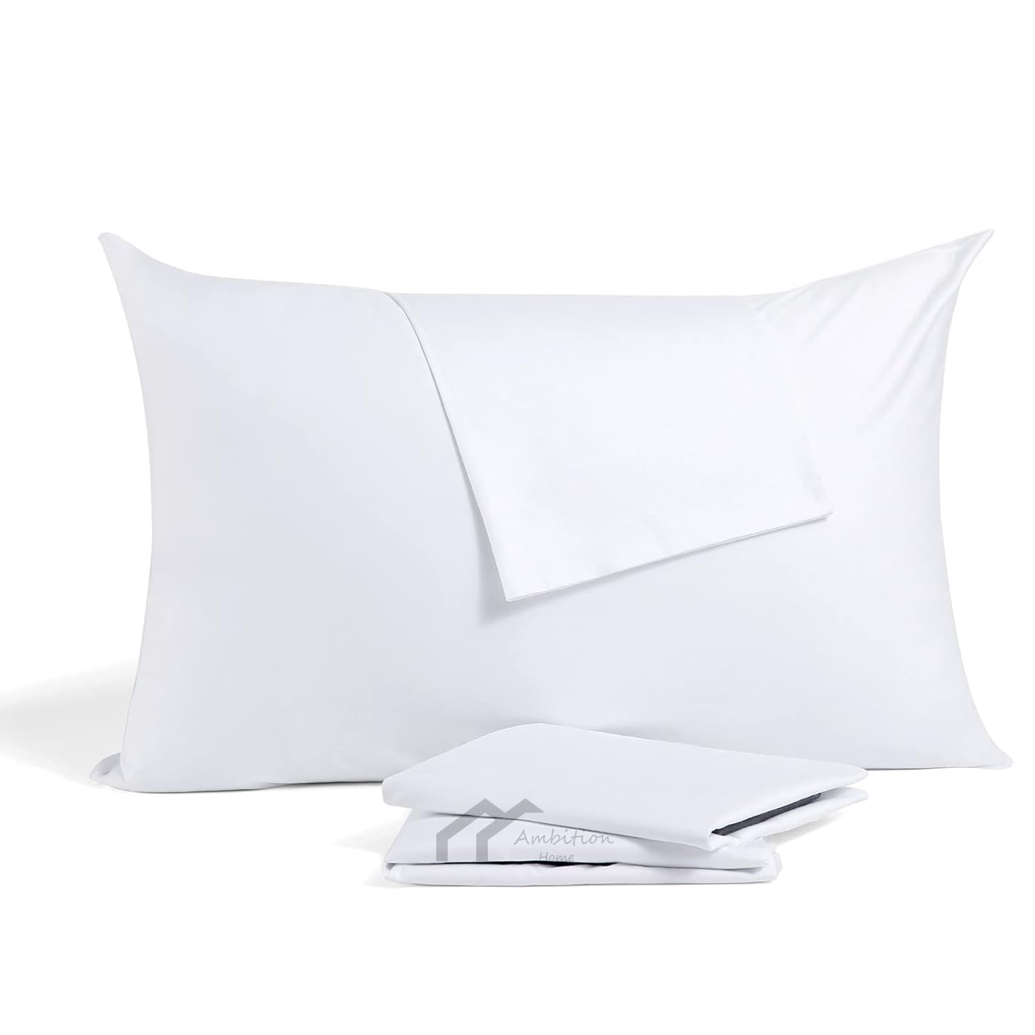 Ambition Home toddler pillowcase 14x20 white shows soft Egyptian cotton for gentle skin.