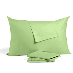 Ambition Home youth pillow case 16x22 sage with zipper for travel storage.