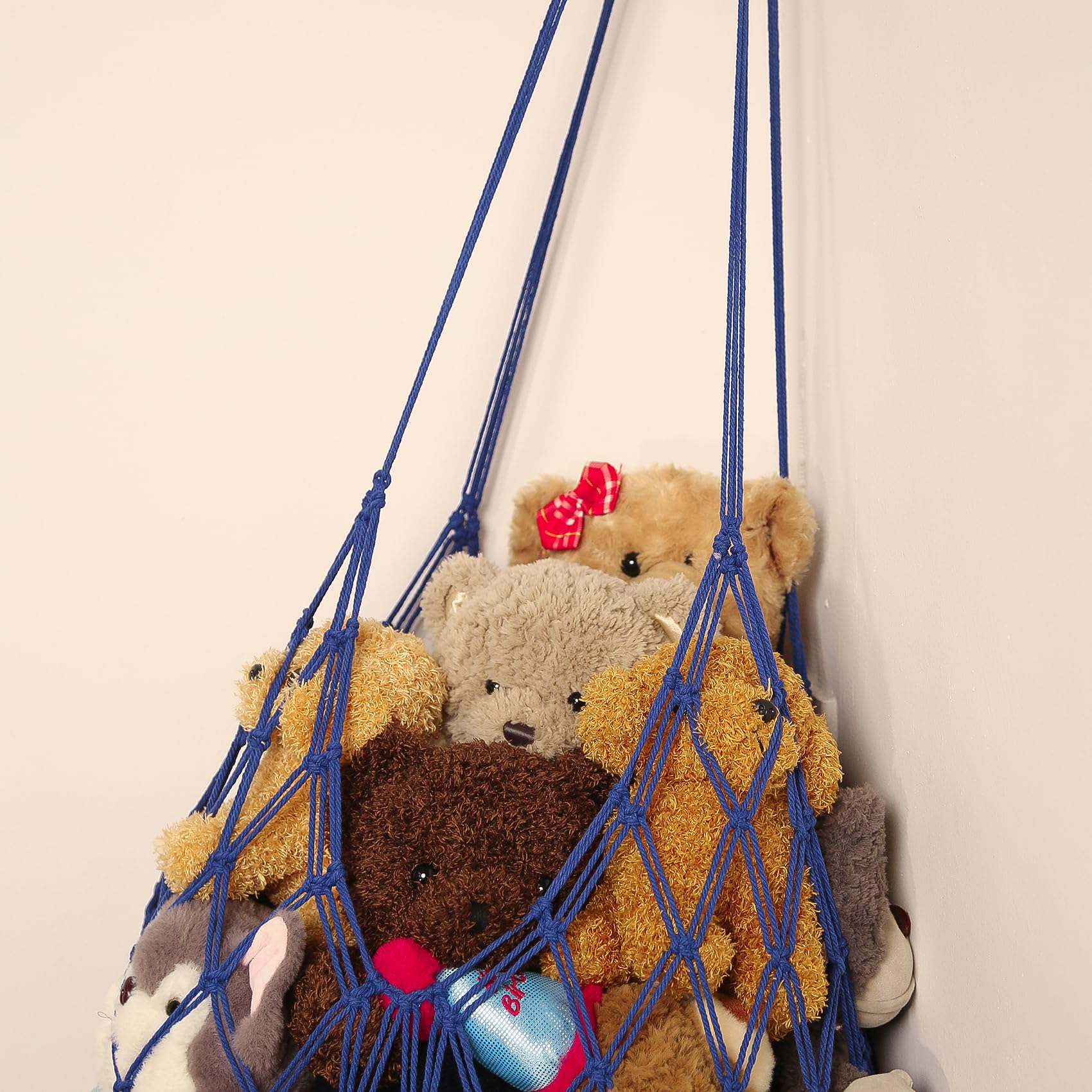 Amdermi stuffed animal hammock blue nursery decor adds boho charm
