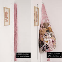 Amdermi stuffed animal hammock ceiling-hook installation features easy setup with minimal wall damage