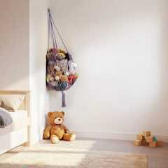 Amdermi stuffed animal hammock handmade cotton rope adds eco-friendly charm.