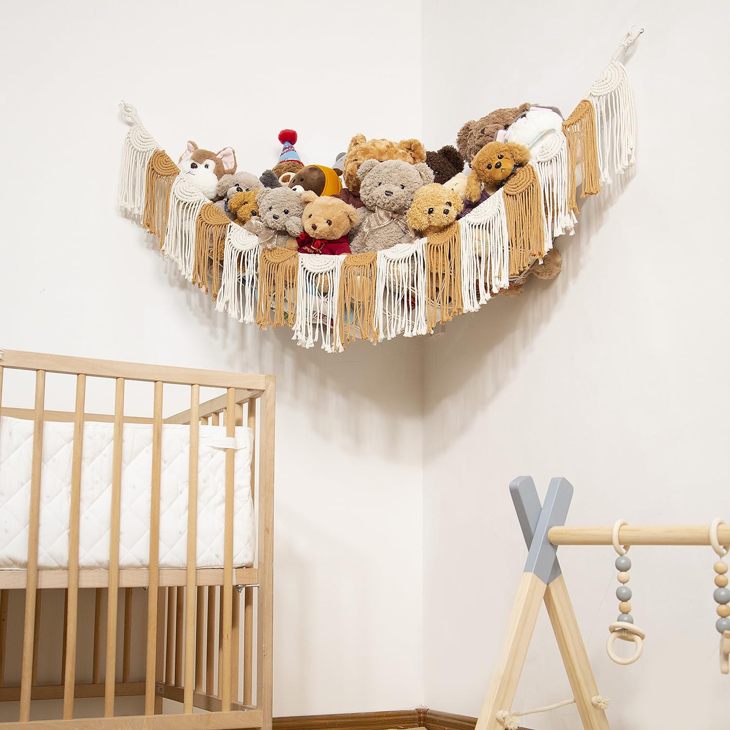 Amdermi stuffed animal hammock sturdy rings: durable hanging storage for heavy plush toys.