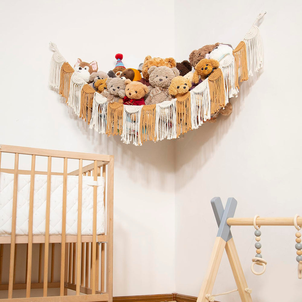 Amdermi stuffed animal hammock sturdy rings: durable hanging storage for heavy plush toys.