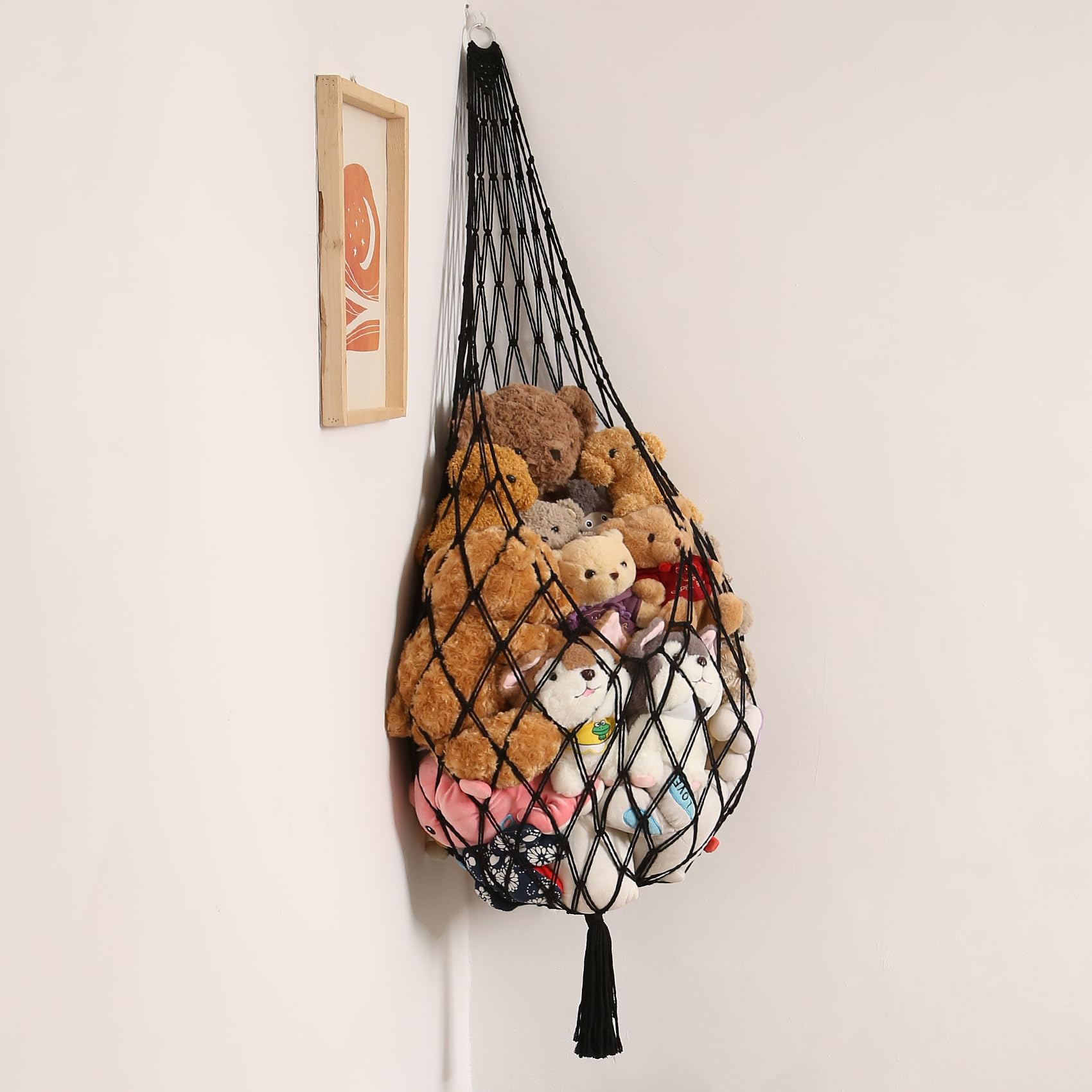 Amdermi stuffed animal hammock wall mount saves space efficiently.