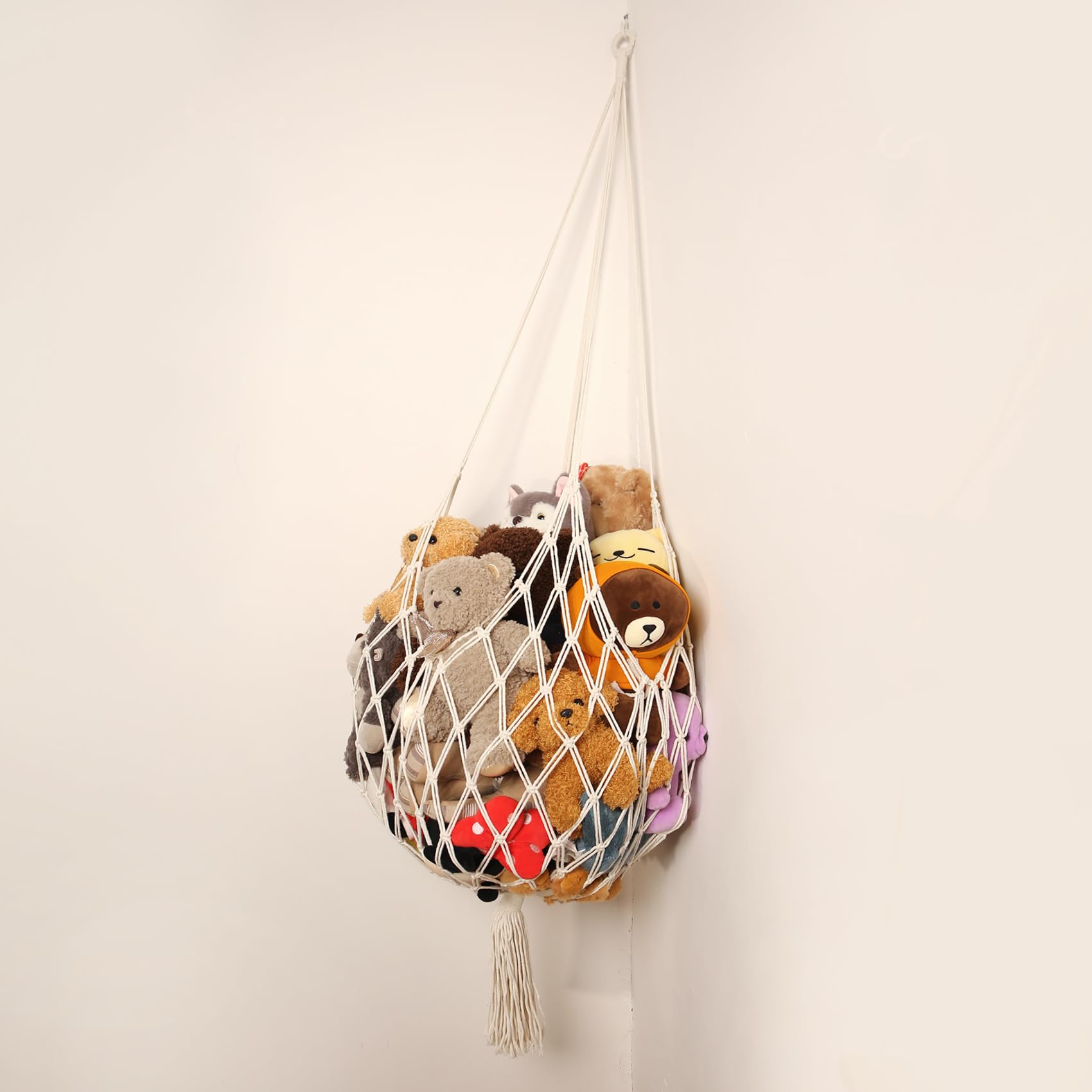 Amdermi wall or ceiling installation with one hook simplifies setup