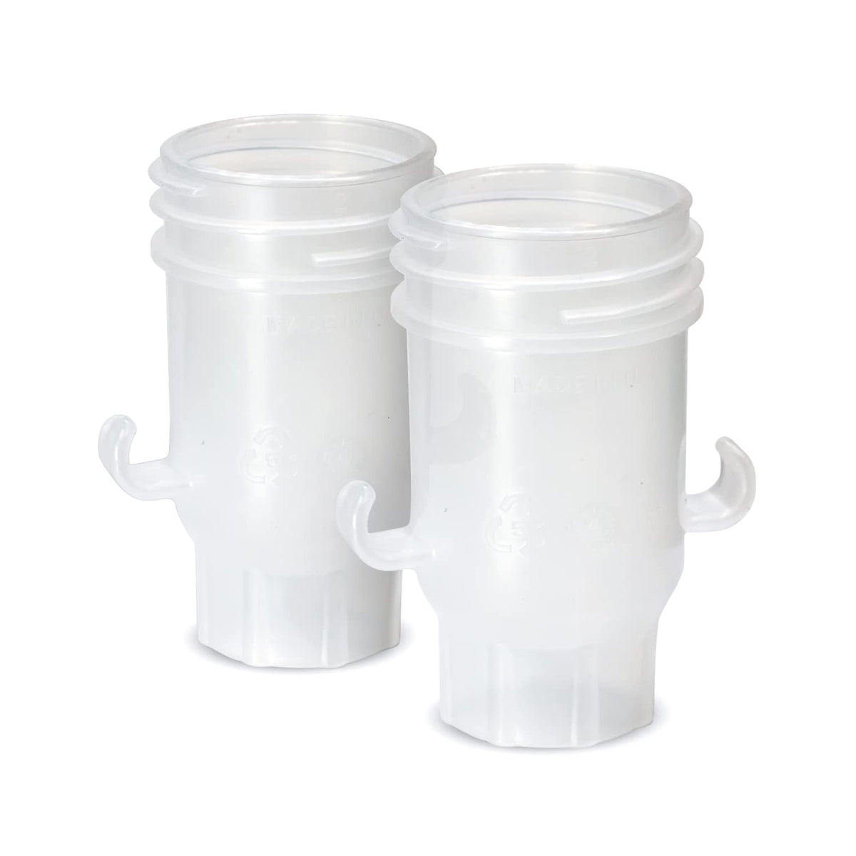 Ameda bag adapter enabling direct pumping into milk bags for streamlined workflow.