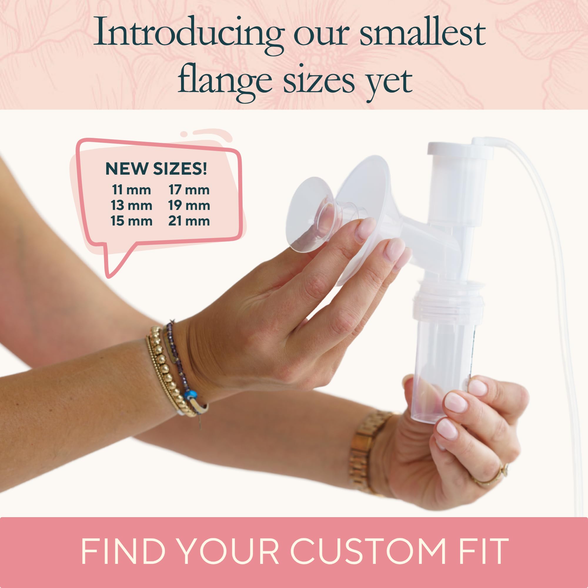 Ameda flange insert 15mm shown in packaging two-count for easy replacement.