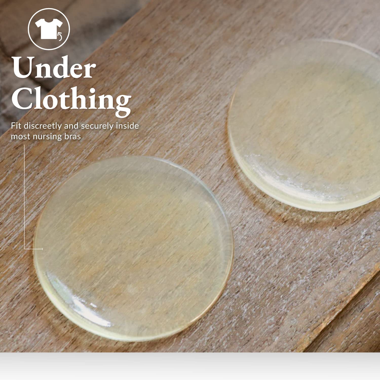 Ameda ComfortGel pads close-up highlight soft hydrogel material.