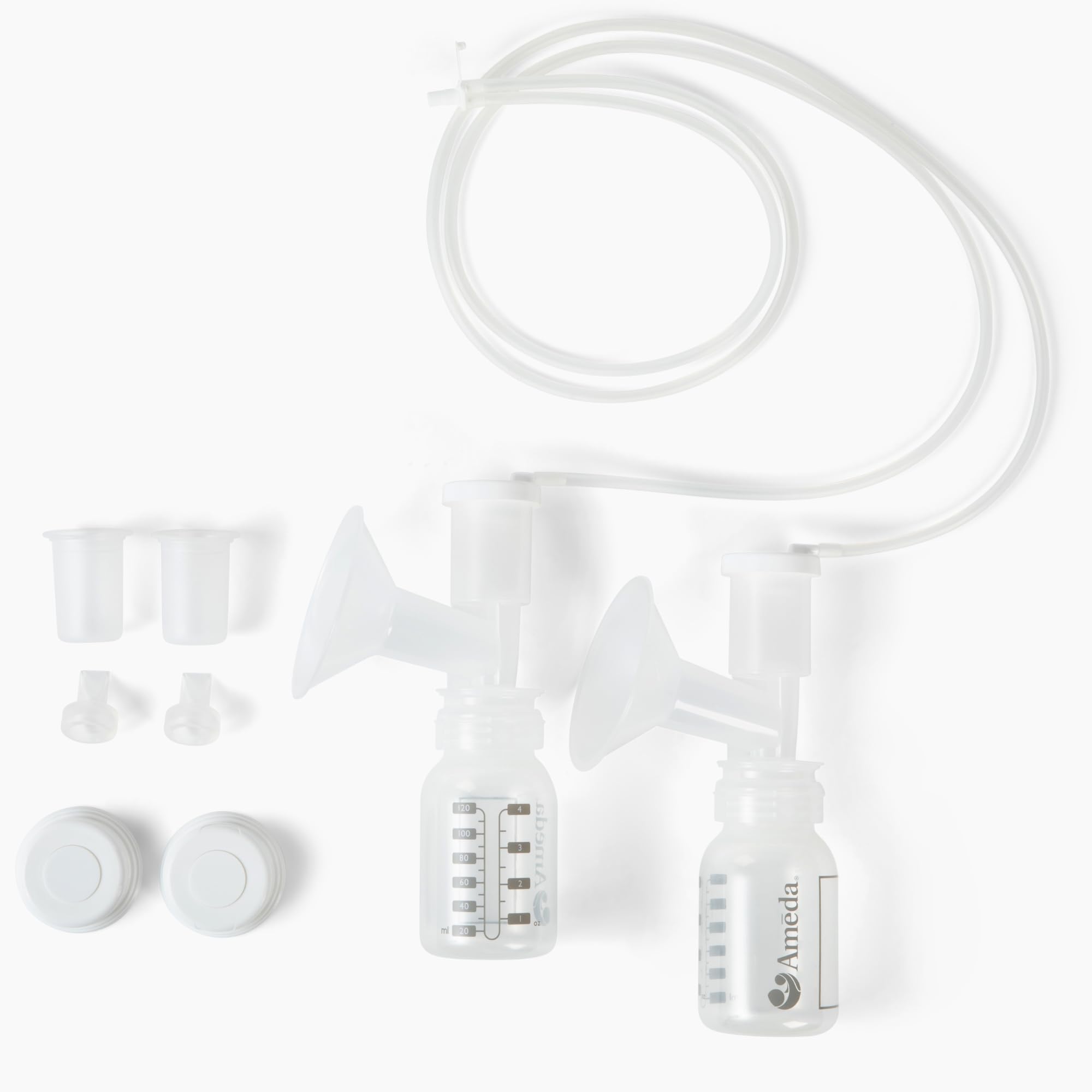 Ameda HygieniKit front view for hands-free pumping setup.
