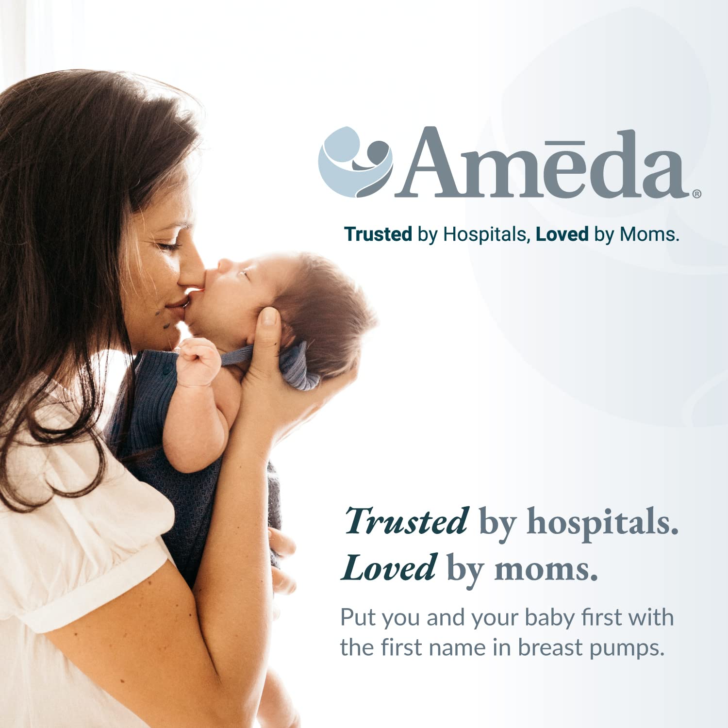 Ameda Pearl power adapter and quick-start resources for setup