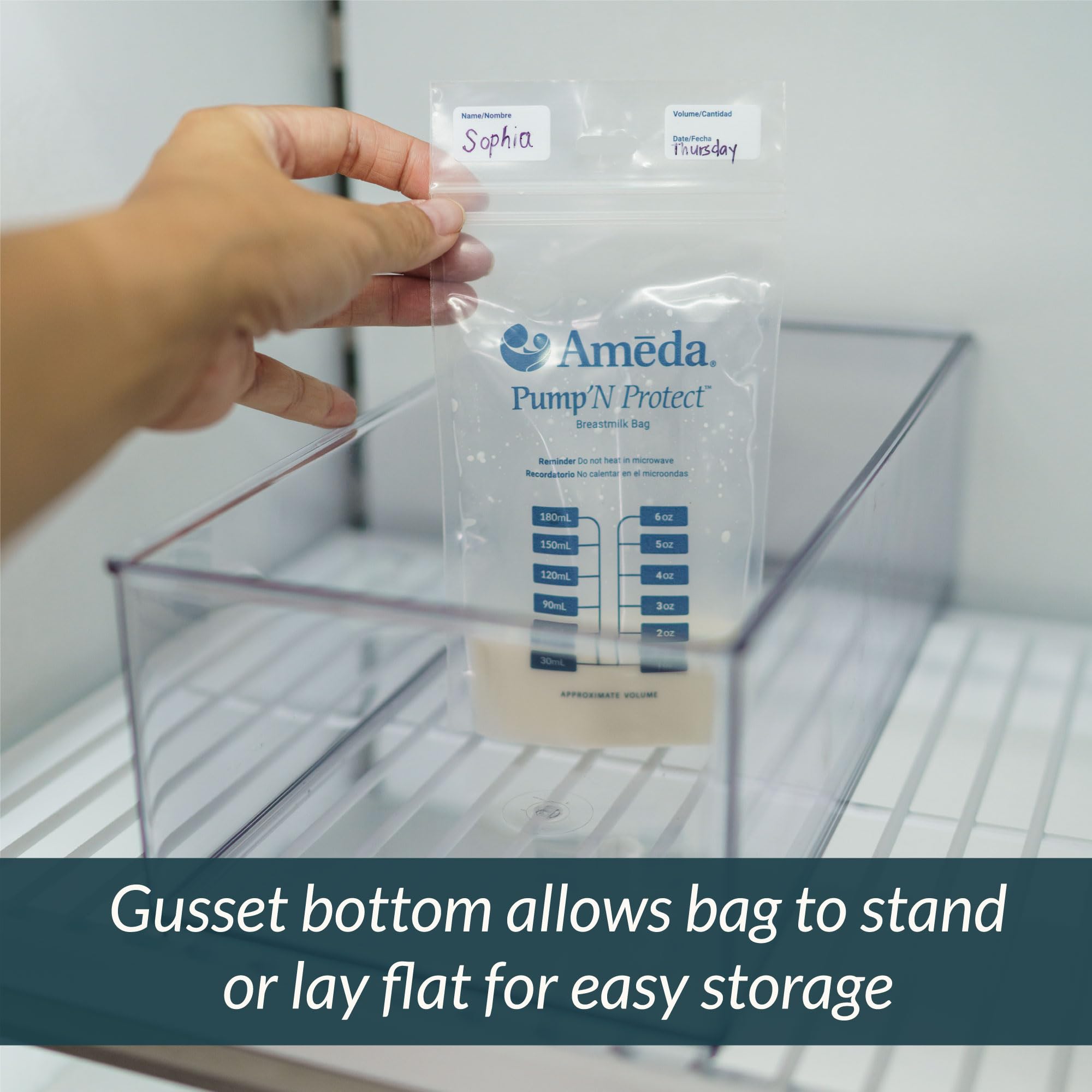 Ameda Pump'N Protect bags showing reinforced seams for secure storage.