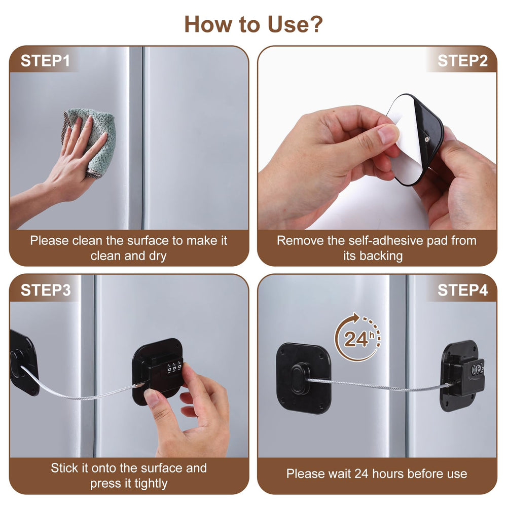 AMEITECH fridge locks in freezer for added item safety