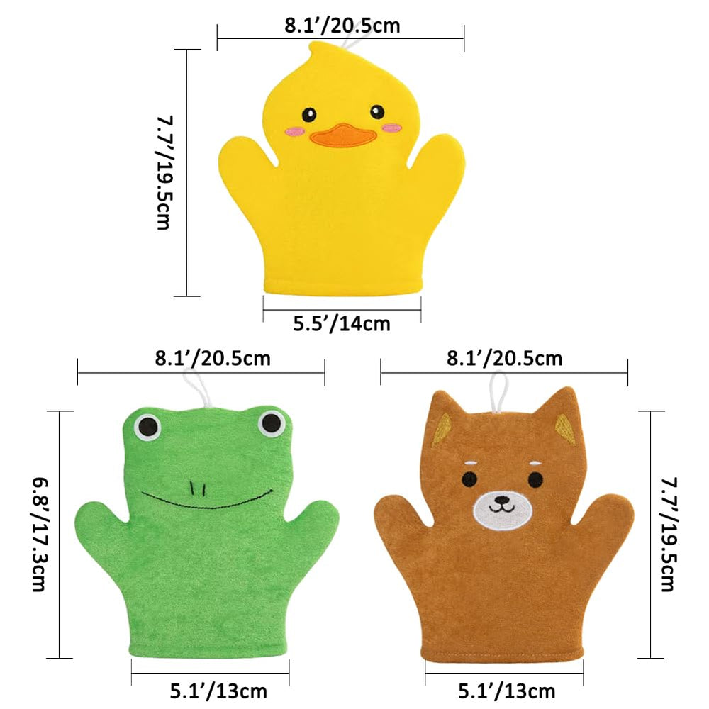 Amersis BubbleGlove bear mitt for cozy, foamy baths and family fun