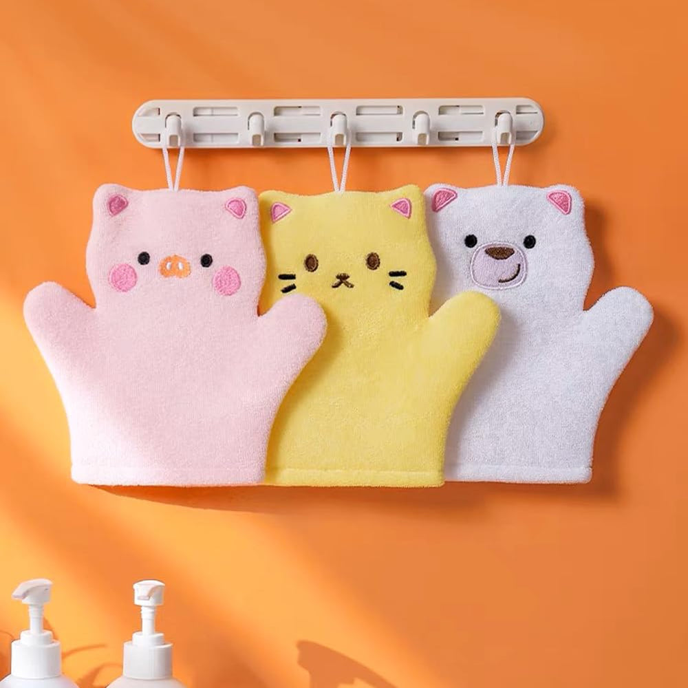 Amersis child bath time puppet mitt encourages interactive washing