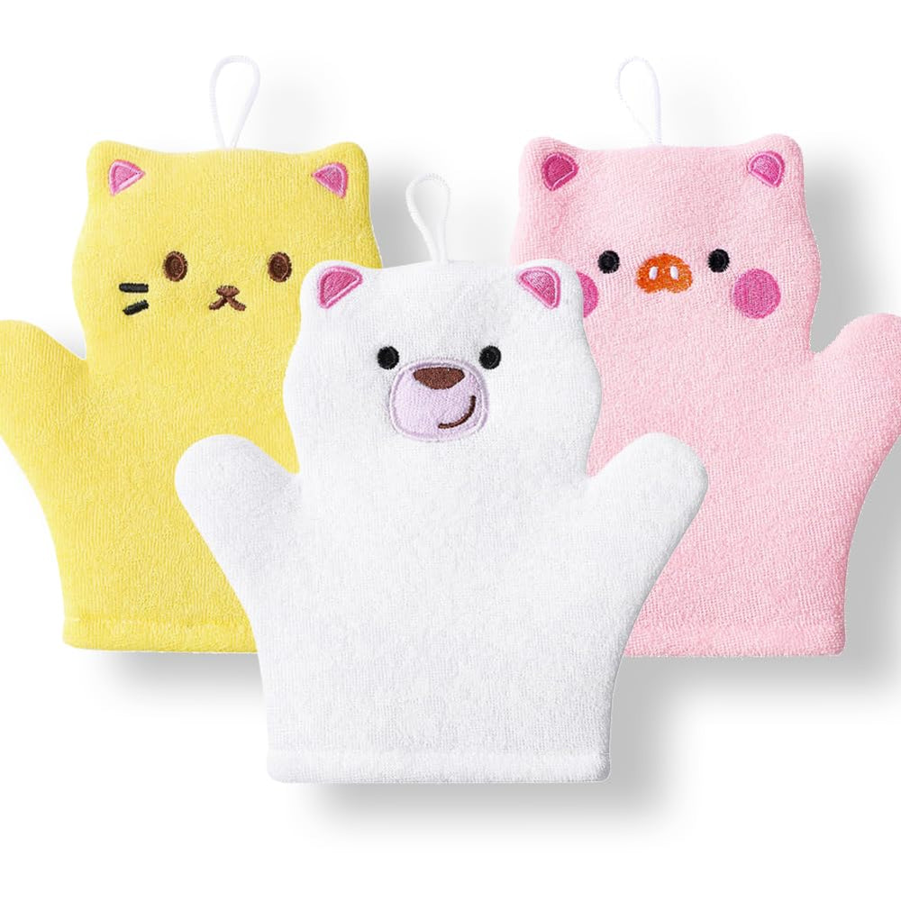 Amersis polar bear bath sponge for gentle kid cleansing and play