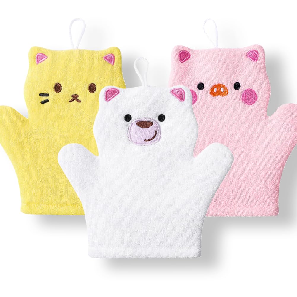 Amersis polar bear bath sponge for gentle kid cleansing and play