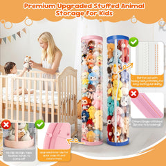 AMGAMGTS dust-protected storage keeps plush toys clean.
