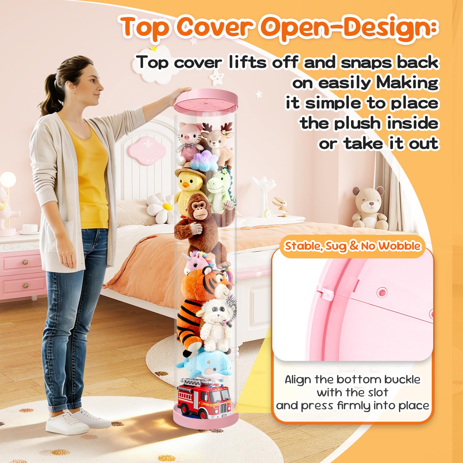 AMGAMGTS vertical toy organizer for tidy playroom.