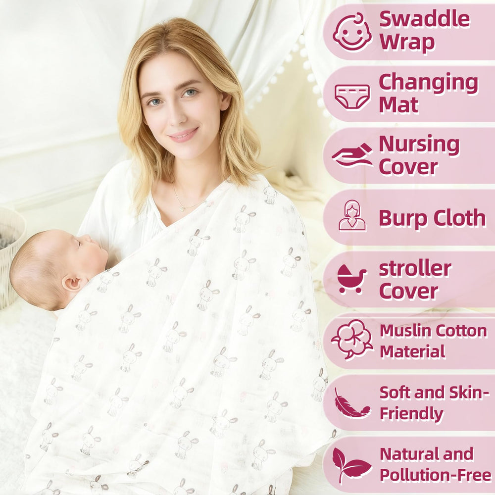 Amgkonp baby bib close-up, soft protection against messes.