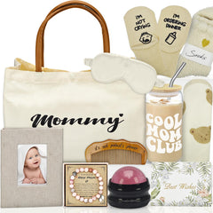 Amgkonp New Mom Gifts Box package showcased as a gift-ready care set for new moms.