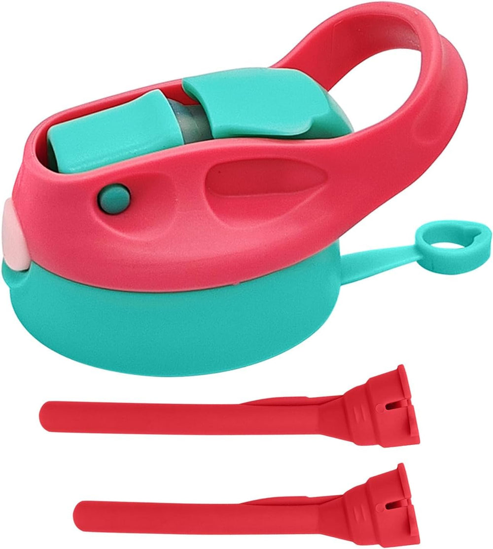 Amgkonp Rose lid straw close-up highlights leak-proof design for kid tumbler