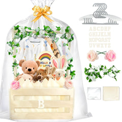 Amgkonp wooden baby shower crate close-up showing sturdy craftsmanship for organized gifts