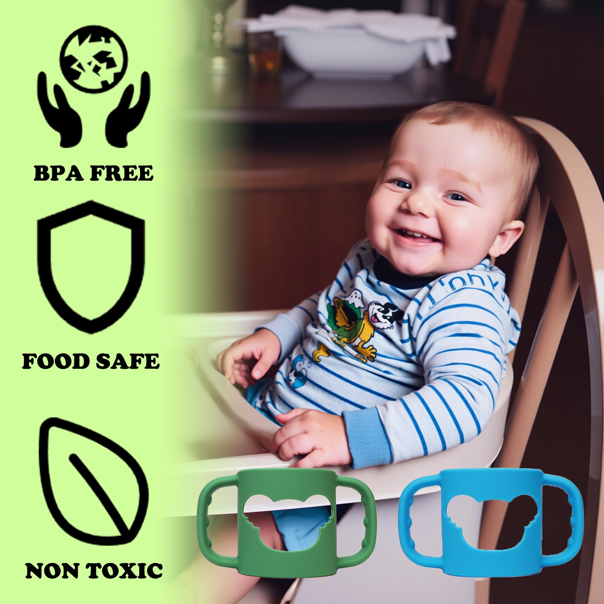 Ami.Todfo dishwasher-safe bottle handles simplify cleanup after meals.