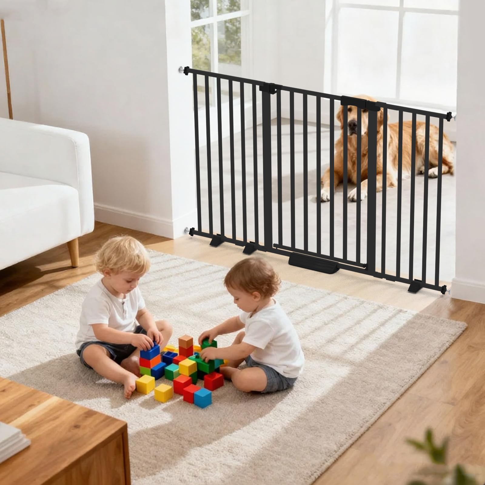 Amibud accessible doorway gate enables smooth passage with auto-close convenience.