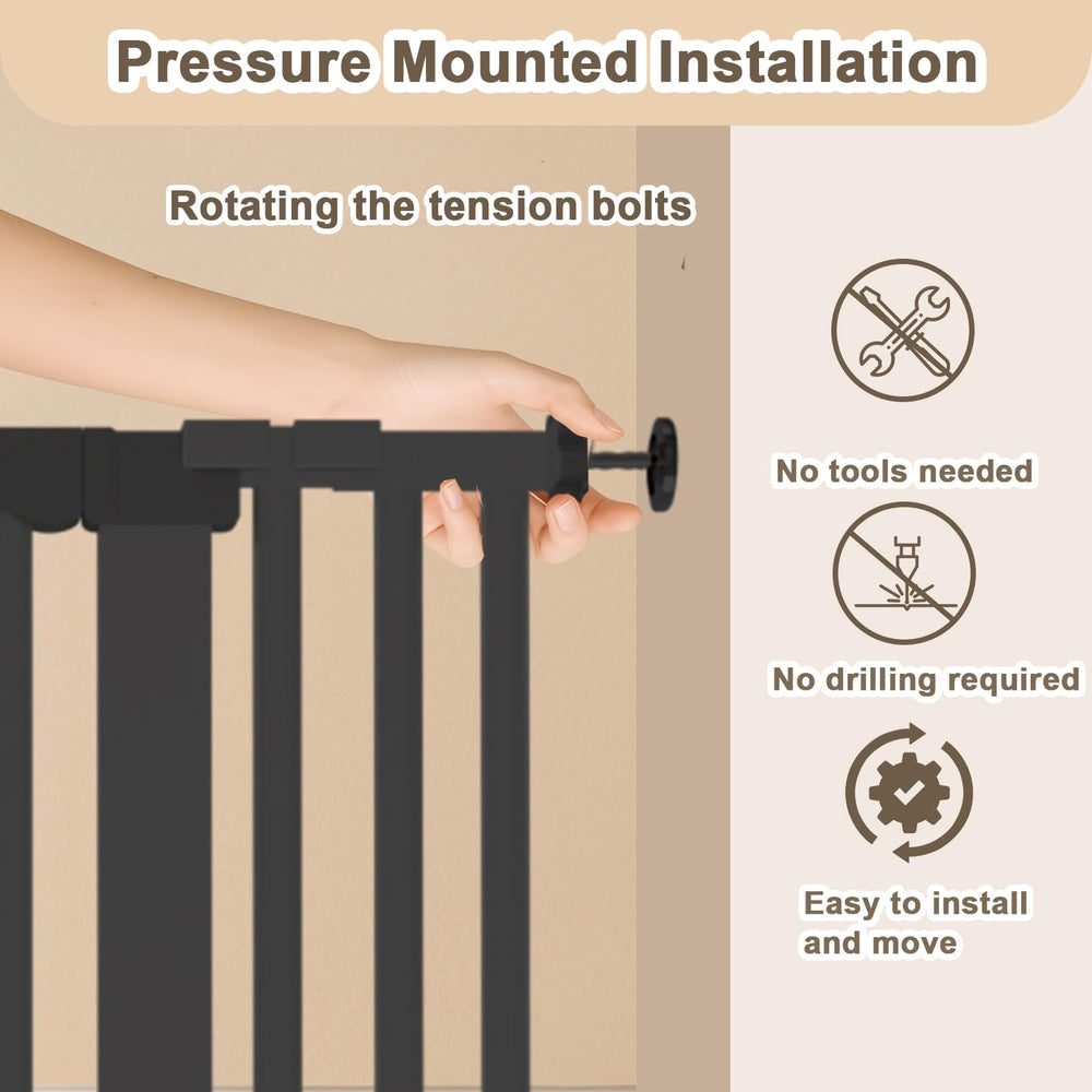 Amibud Double-lock feature enables one-handed use and reliable childproofing.
