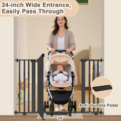Amibud Metal construction gate provides durable indoor use and reliable containment.