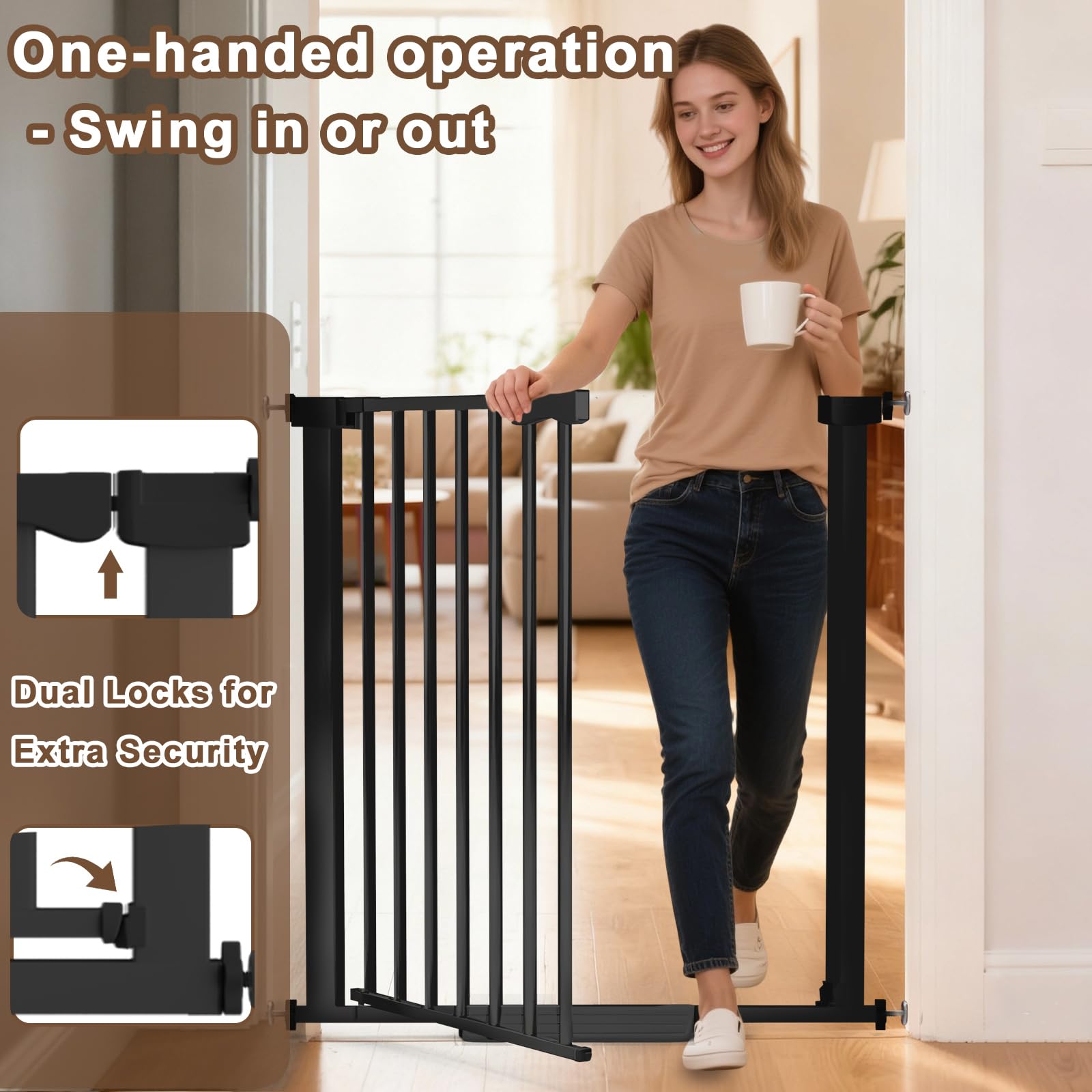 Amibud extra tall 41-inch height guards large dogs from climbing.